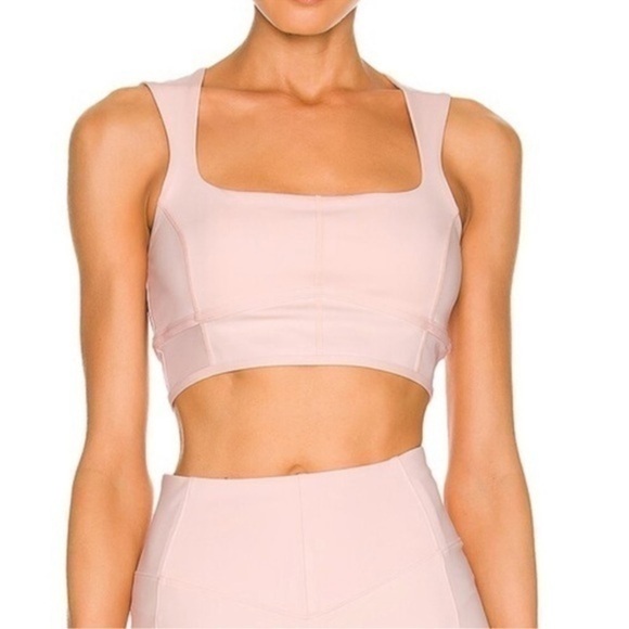 Le Ore - Andria Mesh-trimmed Recycled Stretch Sports Bra - Pink - Picture 5 of 15